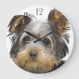 Reloj Redondo Grande Gorgeo Yorkshire Terrier