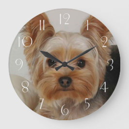 Reloj Redondo Grande Gorgeous Yorkshire Terrier