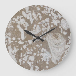 Reloj Redondo Grande Gorra de fósiles devoniana