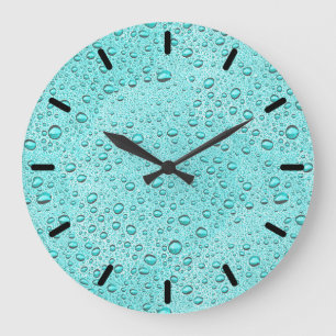 Reloj Redondo Grande Gotas acuáticas