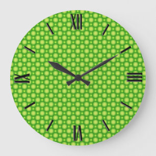 Reloj Redondo Grande Gotas brillantes - verde lima