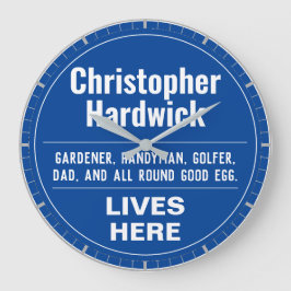 Reloj Redondo Grande Graciosa placa conmemorativa de pared