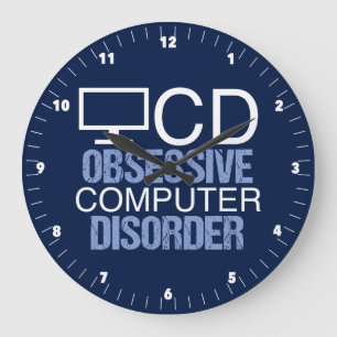 Reloj Redondo Grande Gracioso Geek de Ciencias Informáticas