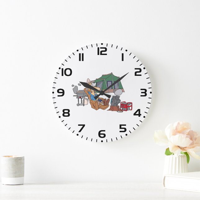 Reloj Redondo Grande Gracioso glamping Personalizado de lujo camping (Subido por el creador)