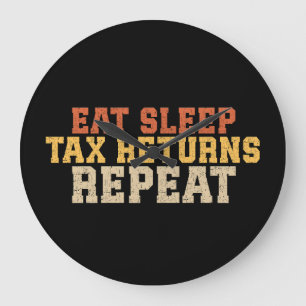 Reloj Redondo Grande Gracioso impuesto por temporada de impuestos