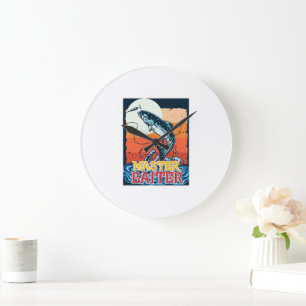 Reloj Redondo Grande Gracioso Maestro Pescador Baiter