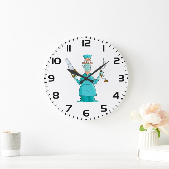 Reloj Redondo Grande Gracioso Personalizado de Cirujano Humor Médico Gr (Subido por el creador)