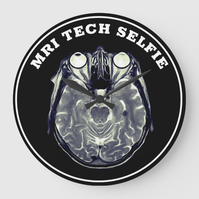 Reloj Redondo Grande Gracioso reloj grande MRI Tech Selfie Xray (Anverso)
