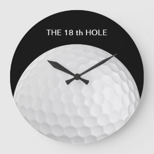 Reloj Redondo Grande Graciosos 18.º Hole Golf Wall Clocks