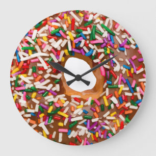 Reloj Redondo Grande Graciosos cubos de pared de cocina de anillos