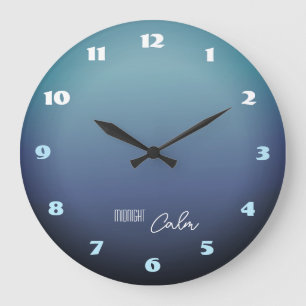 Reloj Redondo Grande Gradiente Calma de Medianoche
