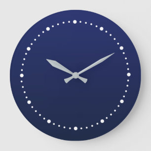 Reloj Redondo Grande Gradiente de azul marino Azul profundo