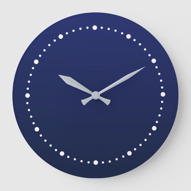 Reloj Redondo Grande Gradiente de azul marino Azul profundo (Anverso)