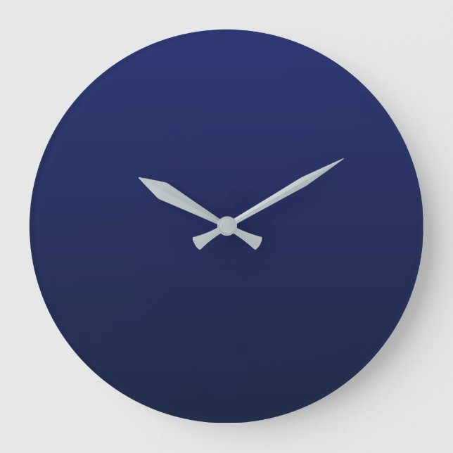 Reloj Redondo Grande Gradiente de azul marino Azul profundo (Anverso)