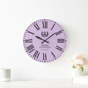 Reloj Redondo Grande Graduación Personalizada de la Escuela de Derecho