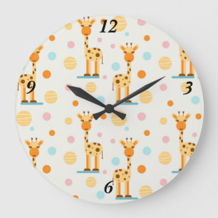 Reloj Redondo Grande Grafas abstractas adorables