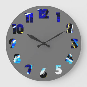 Reloj Redondo Grande Graffiti 15 Número superpuesto wccn