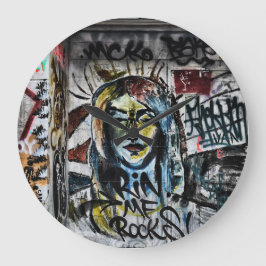 Reloj Redondo Grande Graffiti Guay Modern Urban Street Art