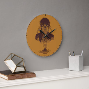 Reloj Redondo Grande Gráfica de la inscripción Tengwar de FRODO™ MOUNT