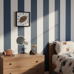 Reloj Redondo Grande Gráfica deportiva de Rugby Ball Fun