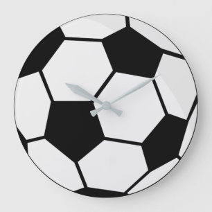 Reloj Redondo Grande Gráfico clásico de balón de fútbol para fanáticos