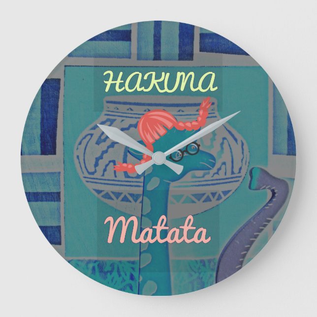 Reloj Redondo Grande Gráfico divertido femenino lindo hermoso de la (Anverso)