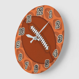 Reloj Redondo Grande Gráficos de Fútbol Loco