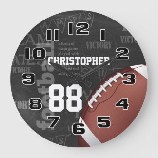 Reloj Redondo Grande Gran Cl de Chalkboard Personalizado Estadounidense