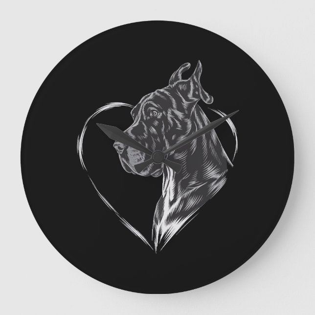 Reloj Redondo Grande Gran danés (Anverso)