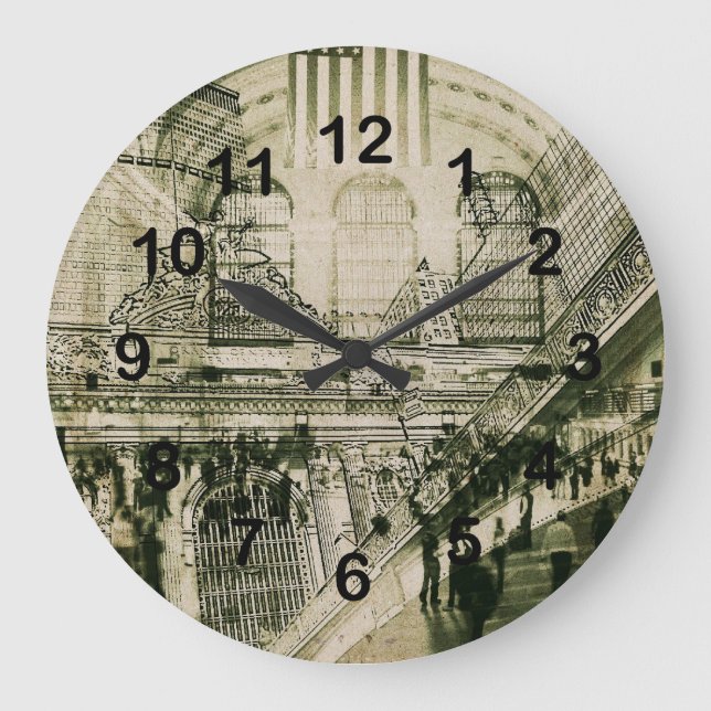 Reloj Redondo Grande Gran estación central, NYC (Anverso)
