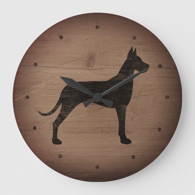 Reloj Redondo Grande Gran estilo rústico de silueta danesa (Anverso)