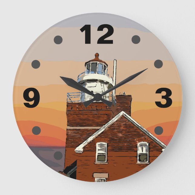 RELOJ REDONDO GRANDE GRAN PUNTO DE BAHÍA (Anverso)