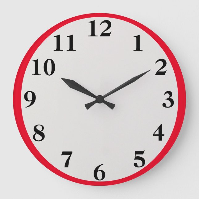 Reloj Redondo Grande Gran reloj rojo grande (Anverso)