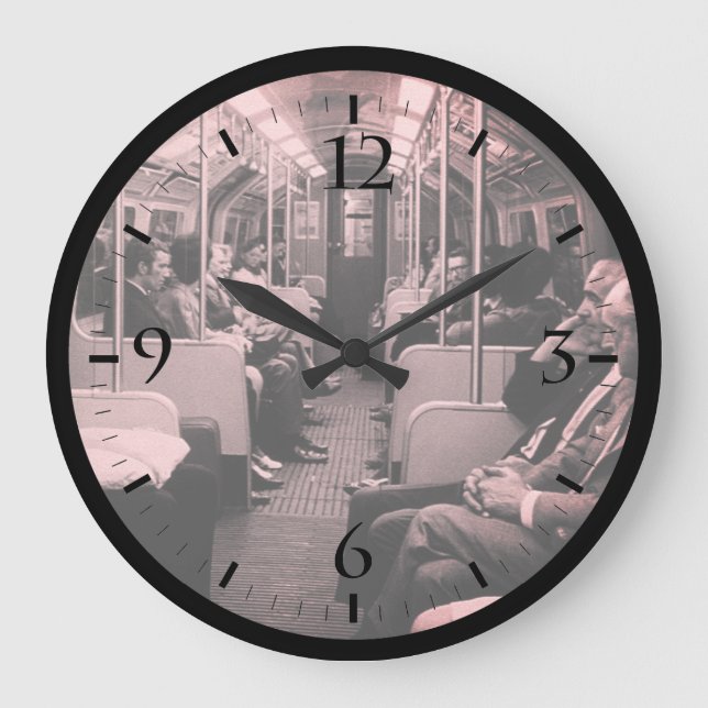 Reloj Redondo Grande Gran vagón de tren de Londres Inglaterra (Anverso)