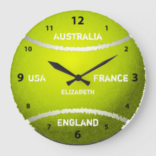 Reloj Redondo Grande Grand Slam Tennis Ball Clock
