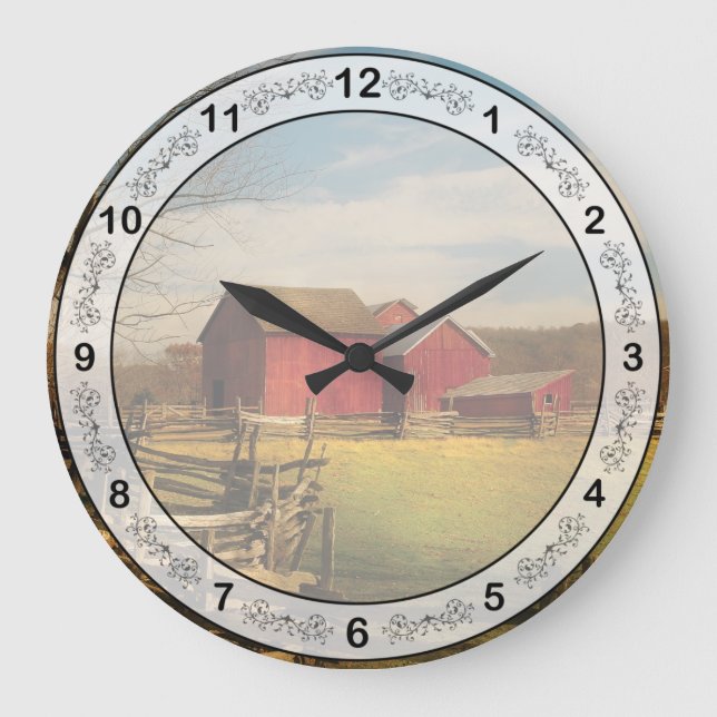 Reloj Redondo Grande Granero - Compré la granja (Anverso)