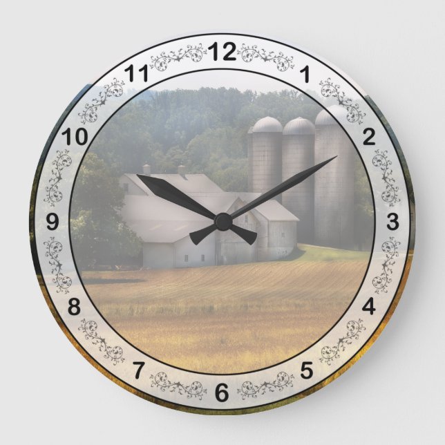 Reloj Redondo Grande Granero - Hogar en el rango (Anverso)