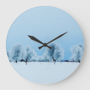 Reloj Redondo Grande Granja del invierno