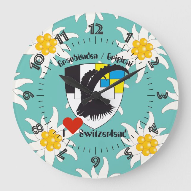 Reloj Redondo Grande Graubünden Grischun Grigioni Schweiz Svizra Uhr (Anverso)