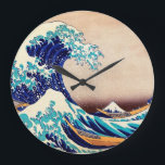 Reloj Redondo Grande Great Wave Off Kanagawa Japanese Vintage Fine Art<br><div class="desc">Katsushika Hokusai The Great Wave Off Kanagawa (1830) The Great Wave off Kanagawa, also known as The Great Wave or simply The Wave, is an ukiyo-e print by Japanese artist Hokusai, published sometime between 1830 and 1833 in the late Edo period as the first print in Hokusai's series Thirty-six Views...</div>