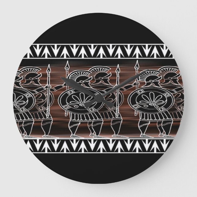 Reloj Redondo Grande Greek Black Figure Troop (Anverso)