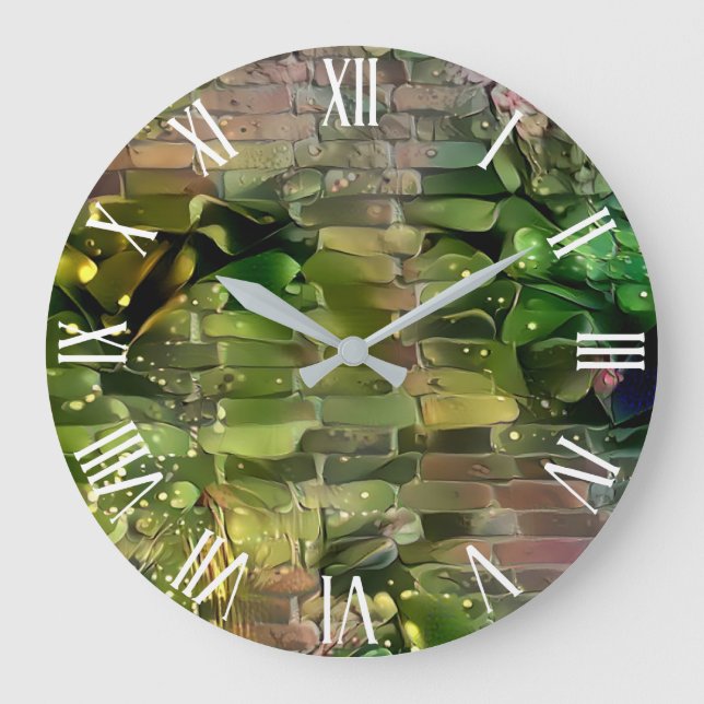 Reloj Redondo Grande Green Gold Wall Art Dream (Anverso)