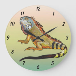 Reloj Redondo Grande green iguana