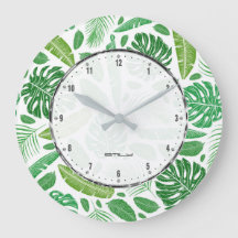 Green leafs seamless pattern