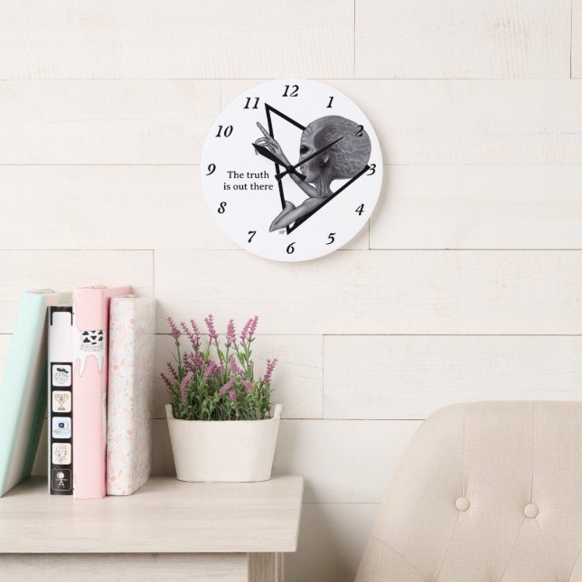 Reloj Redondo Grande Grey Alien, la verdad está ahí fuera (Sala de lectura)