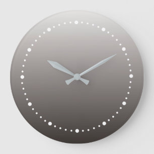Reloj Redondo Grande Gris cálido de tonos claros a profundos