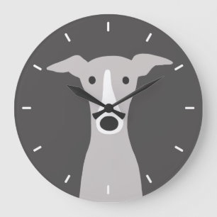 Reloj Redondo Grande Grisónito italiano o perro blanco