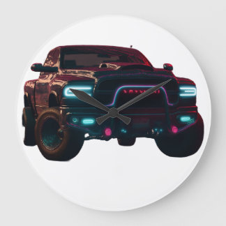Reloj Redondo Grande Große Wanduhr Dodge TRX Neon Truck