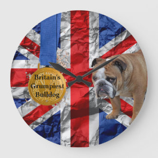 Reloj Redondo Grande Grumpy English Bulldog Acrylic Wall Clock  