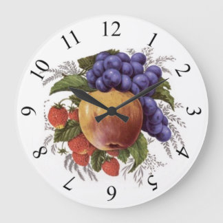 Reloj Redondo Grande Grupo de Fruta